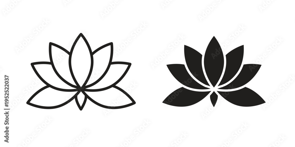 Obraz premium Lotus flower icon. modern vector symbols set