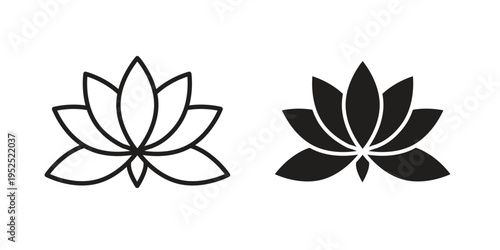 Lotus flower icon. modern vector symbols set