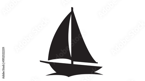 yacht isolated on white background