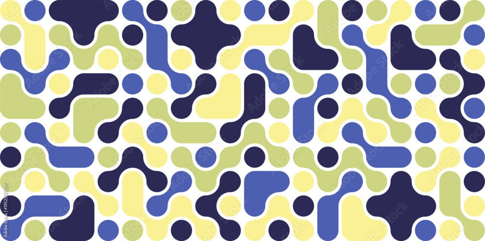 Fototapeta premium Abstract Geometric Blob Shapes Pattern Background Modern Design