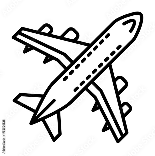 vector illustration of airplane