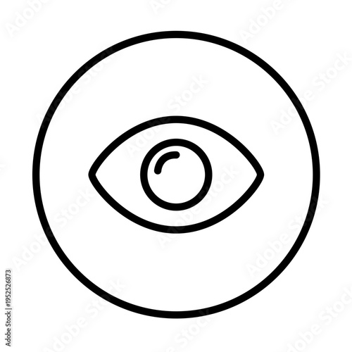Visible eye icon vector illustration