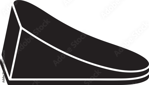 Modern shoe sole wedge silhouette icon