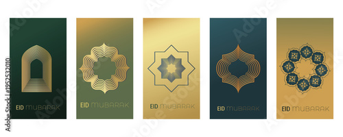 Print Elegant Eid Mubarak Greeting Card Collection mobile wallpaper Islamic minimalist and stylish templates for Ramadan and Eid celebrations