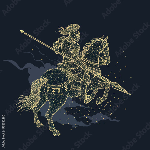 Constellation of a Knight on Horseback.