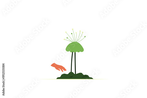 Bioluminescent Plant Responds to Human Touch in Minimalist Bioart Garden