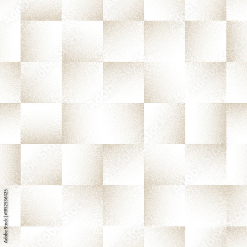 Foto Transparent checkered pattern with halftone grain dots and gradient texture