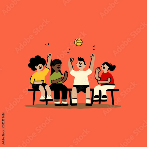 Diverse Group Enjoys Inclusive Seated Volleyball Game