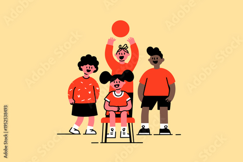 Diverse Group Enjoys Inclusive Seated Volleyball Game