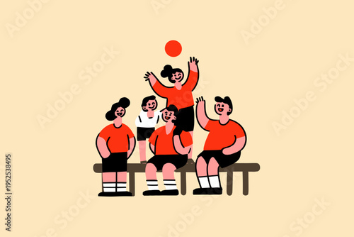 Diverse Group Enjoys Inclusive Seated Volleyball Game