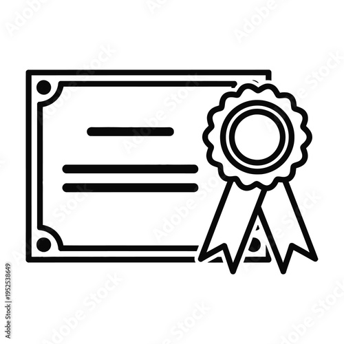 Award certificate design showcasing achievement recognition with ribbon seal