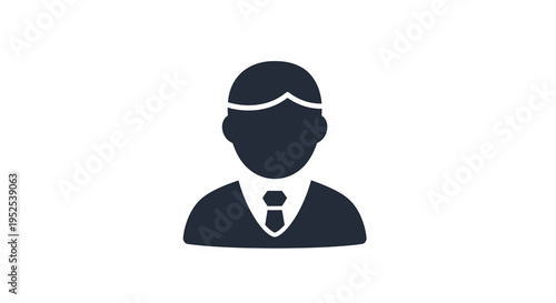 Dark silhouette of a person wearing a suit and tie silhouette