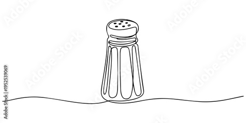 Quadro em tela salt shaker continuous one line drawing, Salt or paper shaker one line continuous drawing