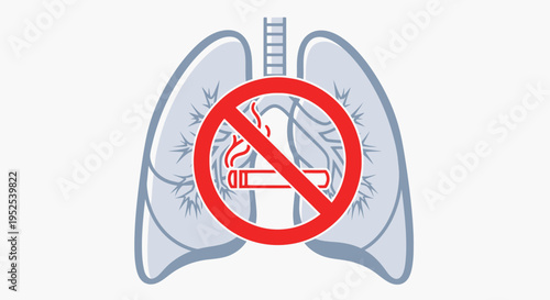 No Smoking Lung Health Awareness Symbol 6.
