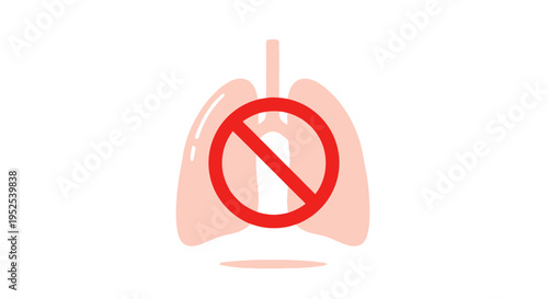 No Smoking Lung Health Awareness Symbol 4.