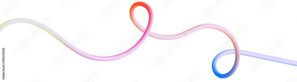 Naklejka premium Abstract Colorful Ribbon Wave, Dynamic Flowing Gradient Curves Background for Creative Design.