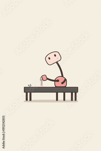 Futuristic Robotic Arm Assembly in a Neon Smart Factory