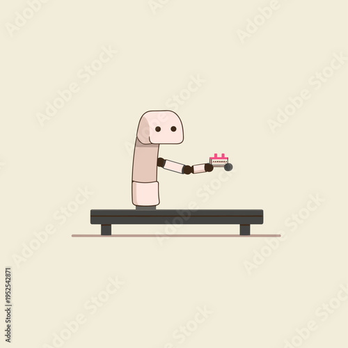 Futuristic Robotic Arm Assembly in a Neon Smart Factory