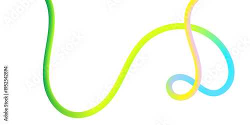 Vibrant Color Line Wave Ribbon Design, Flowing Gradient Curves Abstract Background for Creative Projects.