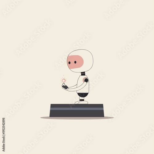 Futuristic Robotic Arm Assembly in a Neon Smart Factory