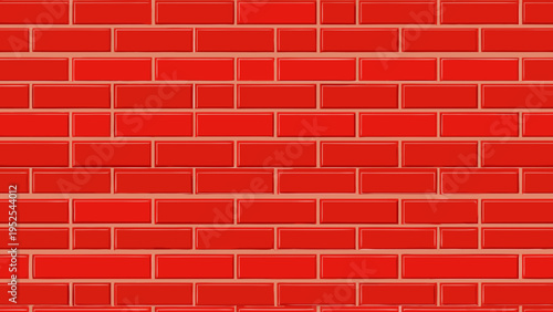Repeating red brick wall background texture design - found in developed areas like the back of buildings in cities