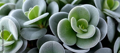 Elegant Abstract Leaf Design Featuring a Circular Pattern and Frosted Overlay for Nature Background