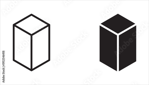 Box and packaging line icon set. A collection of outline icons related to cargo, boxes, packages, shipping, parcel boxes, and more.