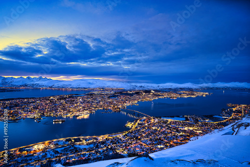 Tromsö, Norwegen, Fjellheisen, Storsteinen, Panorama, Skyline