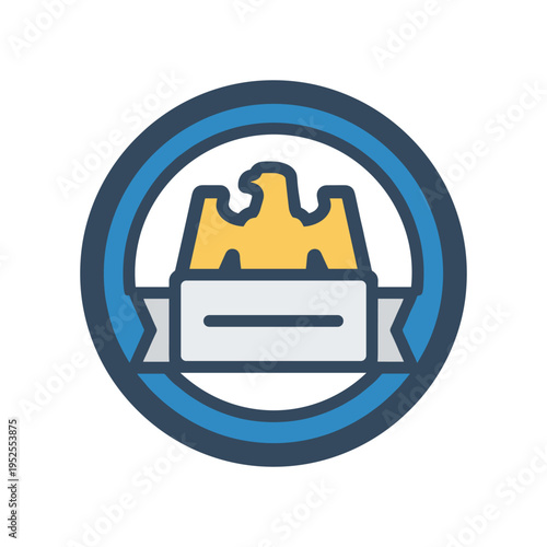 Icon of a razor blade with a banner