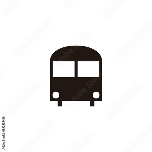 Bus symbol, geometric symbol simple logo vector
