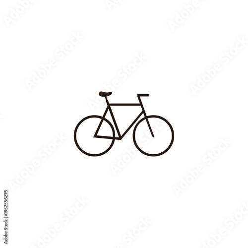 Bicycle, line illustration geometric symbol simple logo vector