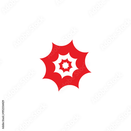 Explosion, geometric symbol simple logo vector