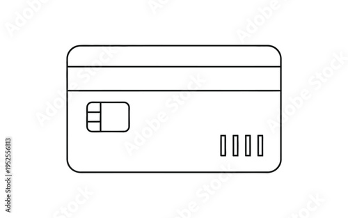 Simple line drawing of a credit card