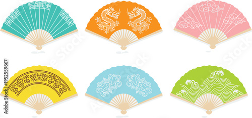 Vector kitchenware set with colorful cooking pots frying pans and wok isolated on white background for culinary and recipe design