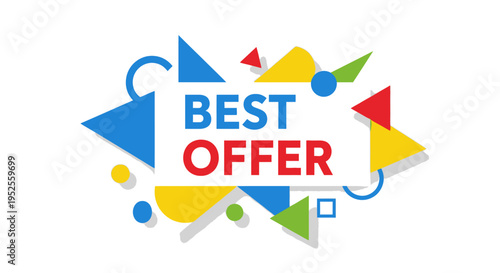 Best Offer Colorful Text Graphic Design.