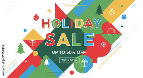 Holiday sale advertisement sign board.