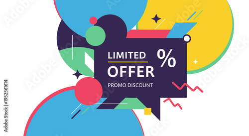 Limited Offer Discount Percentage Sign.