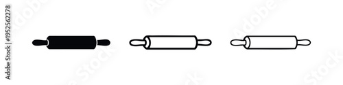 Baking Rolling Pin Icon Collection for Kitchen Tools