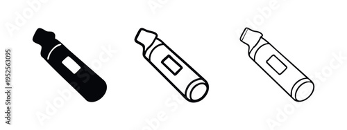 Vape Pen E-Cigarette Icon Set for Vaping Culture