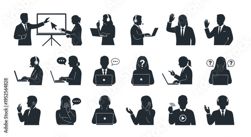 Business people communicating in office.