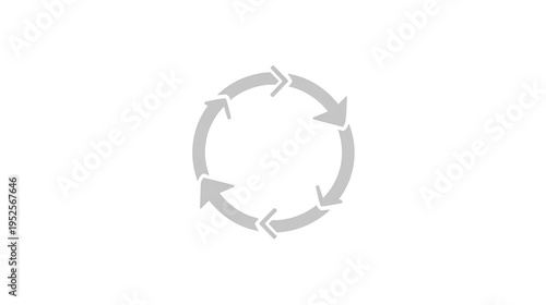 Circle arrows isolated on white background. Circular rotation loading elements, redo process.