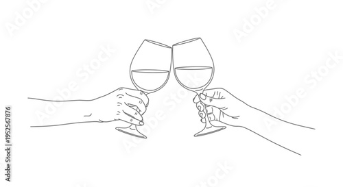 two hands gracefully clinking red wine glasses in a toast symbolizing celebration friendship and connection.