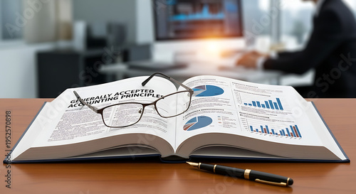 Comprehensive financial reporting document showcasing generally accepted accounting principles and corporate compliance standards for auditing professional business tax statements and records.