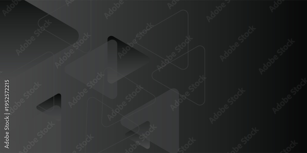 Fototapeta premium Black tech background with triangles shape. Vector graphic polygonal design