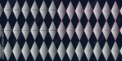 Obraz na plátně Illustration of a geometric rhombic texture