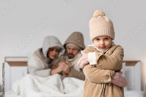 Frozen little girl and her ...