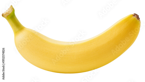 Isolated perfect fresh ripe yellow organic banana fruit for healthy eating and natural energy snack