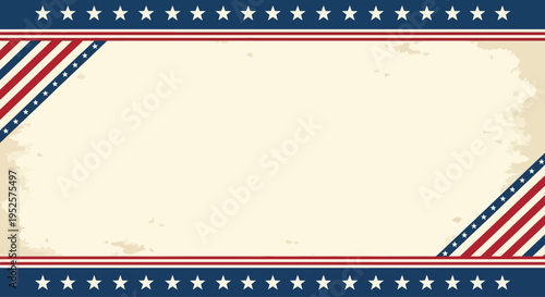 Patriotic background with American flag design elements