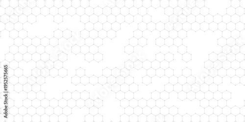 Abstract background of hexagons pattern and chemical engineering, genetic research, molecular structure. Vector illustration for innovation technology concept