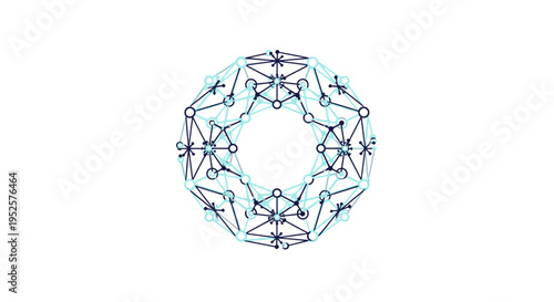 Abstract Network Connection with Circular Geometry and Node Points